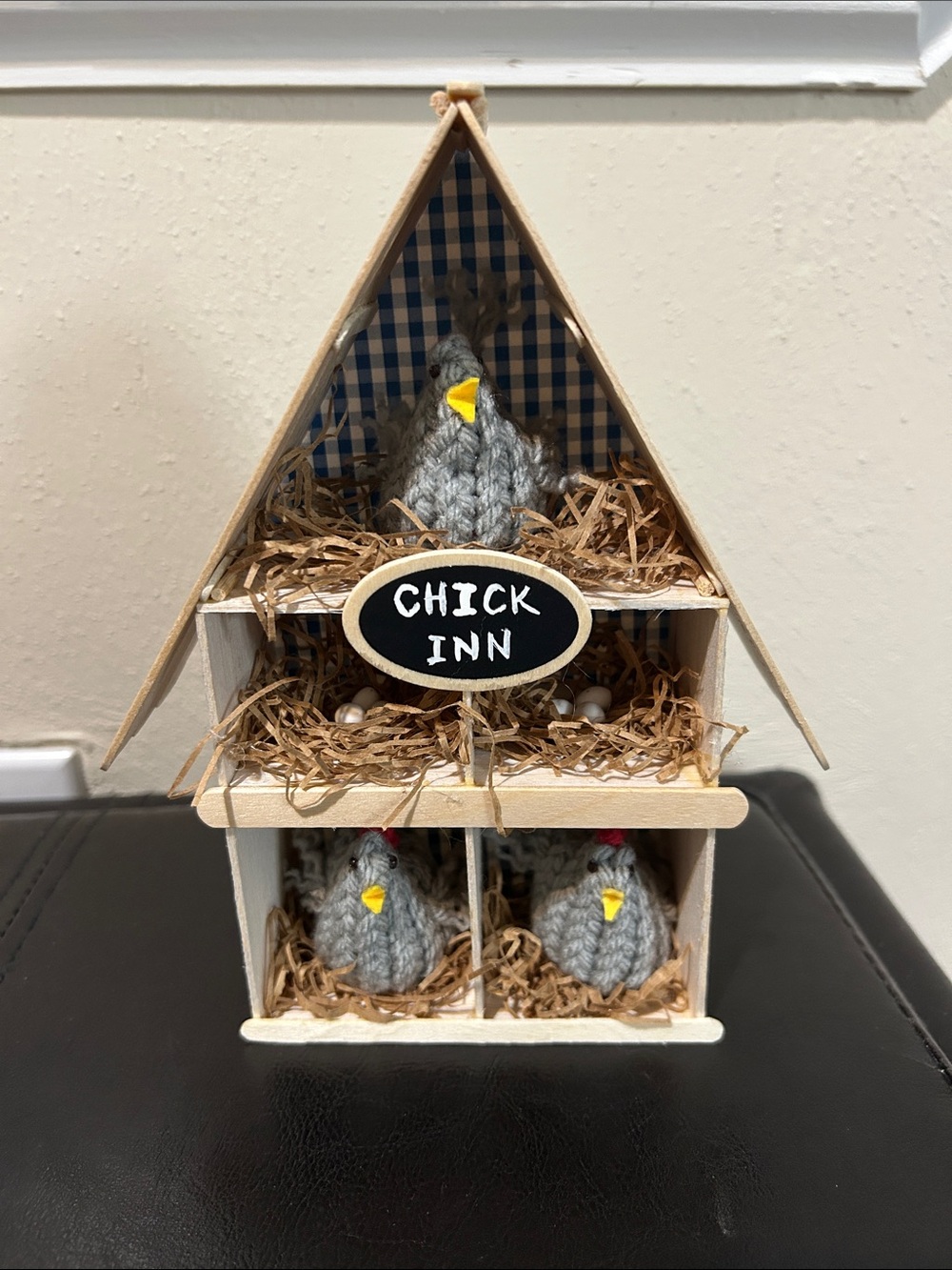 Handmade by my mom “chick inn” chicken decor craft